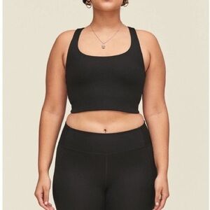 Girlfriend Collective Black Paloma Racerback Bra
